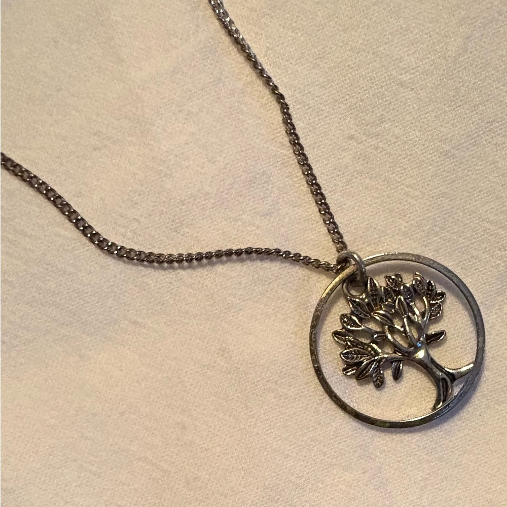 Silver Tree Pendant Necklace
